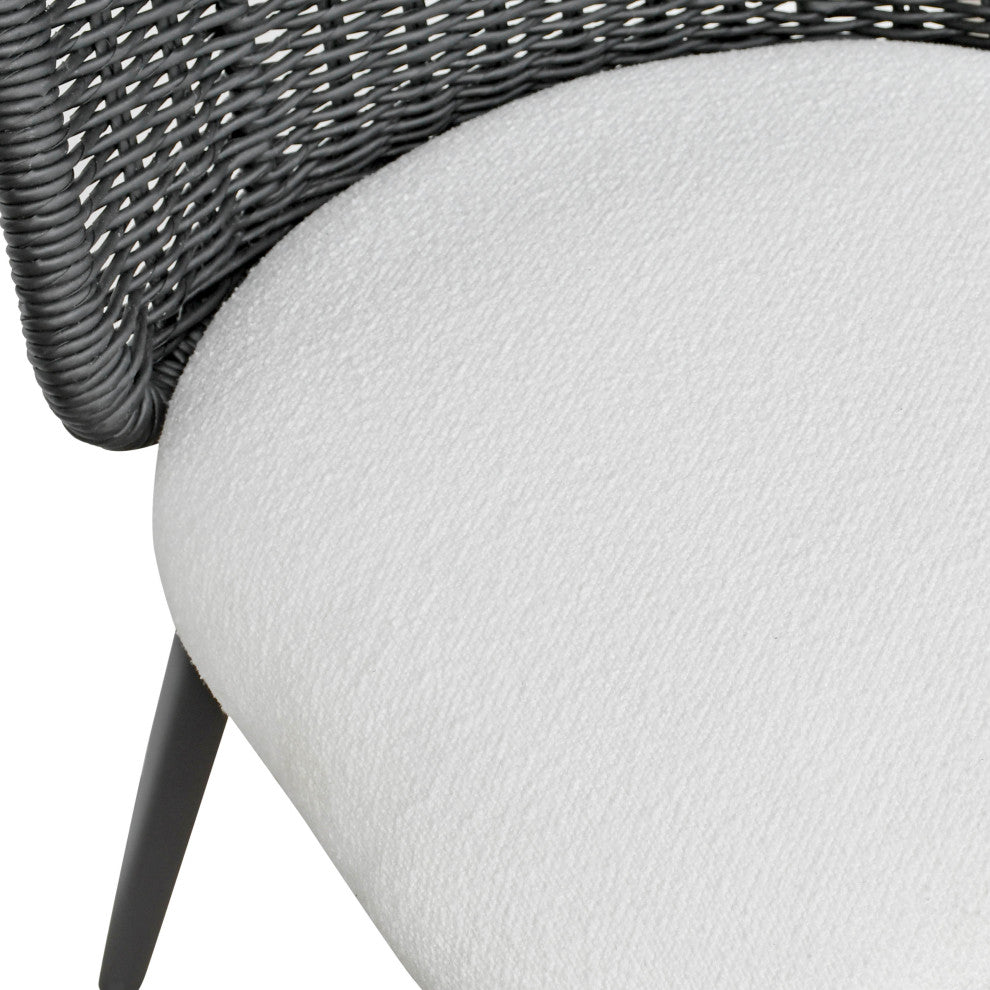 Alexa Performance Fabric Outdoor Dining Chair, Black