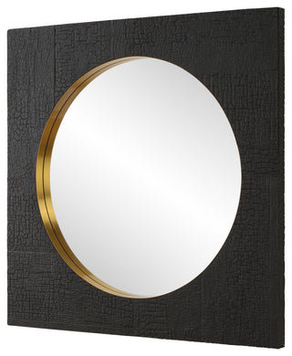 Uttermost Ember Black Square Mirror