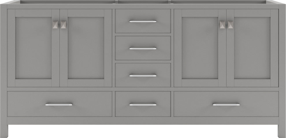 Caroline Avenue Vanity, Gray, 72", Double Vanity