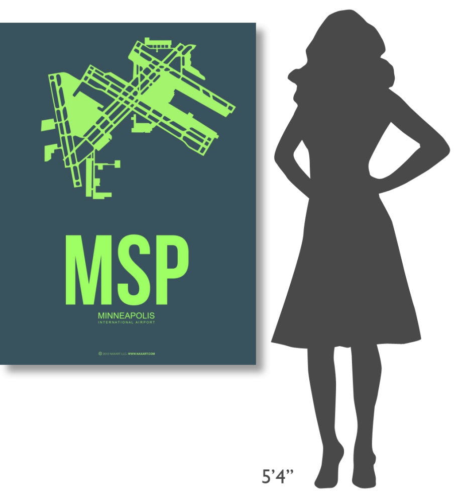 "MSP Minneapolis Poster 2" Fine Art Print