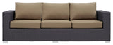 Convene Outdoor Patio Sofa, Espresso Mocha