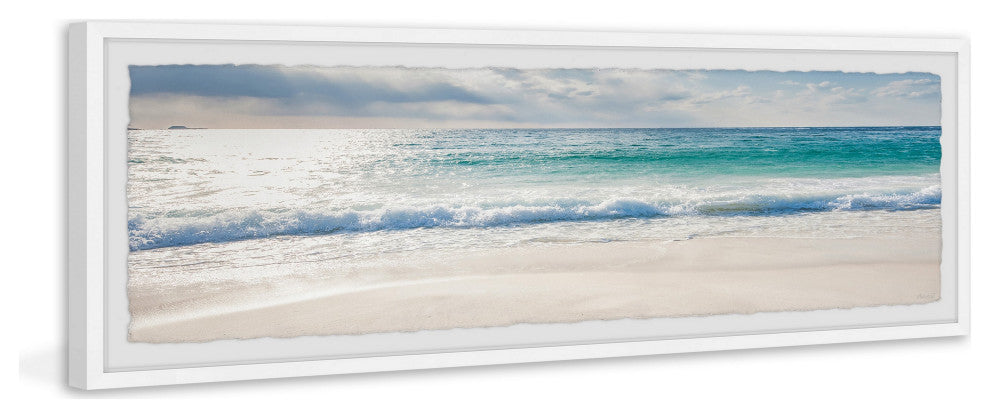 "Swim With the Tide" Framed Painting Print, 45x15
