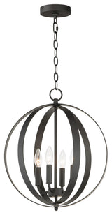 Maxim Lighting Provident 16" 4-Light Chandelier, Black, 10031BK
