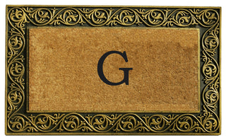 Prestige Gold Monogram Doormat 18"x30", Letter G