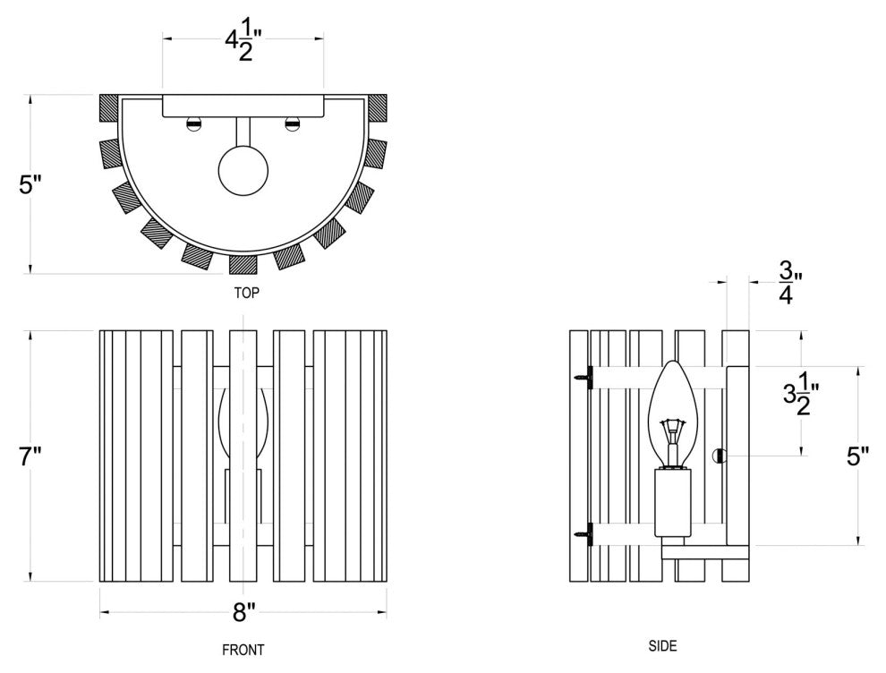 Varaluz 387W01 Suratto 7" Tall Wall Sconce - Matte Black / Honey Blonde