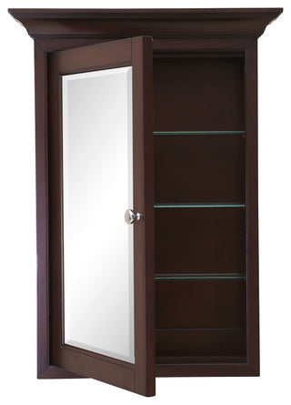 Newport Wall-Mounted Medicine Cabinet, Chocolate