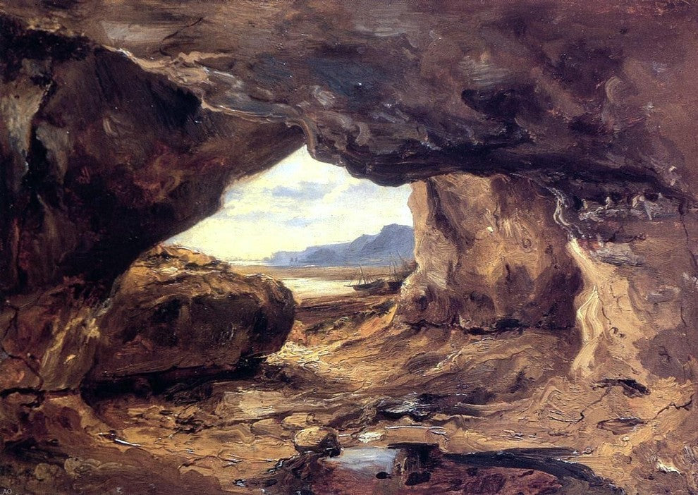 Theodore Rousseau A Cave in a Cliff near Granville Wall Decal