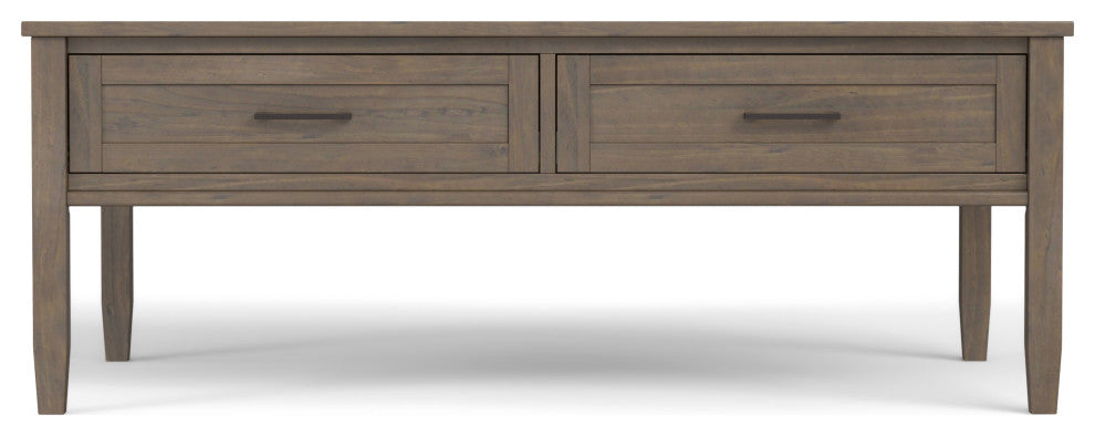 Ela Solid Wood Lift Top Coffee Table, Smoky Brown