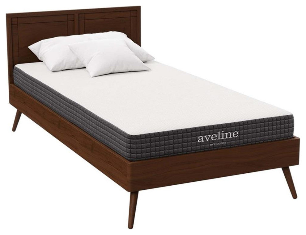 Modway Aveline 6" Modern Style Memory Foam Twin Mattress in White