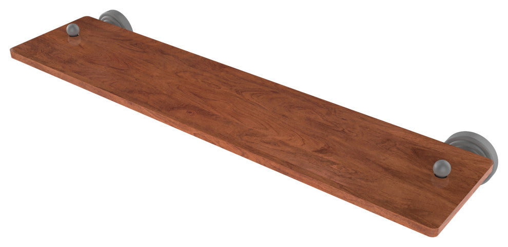 Waverly Place 22" Solid Wood Shelf, Matte Gray