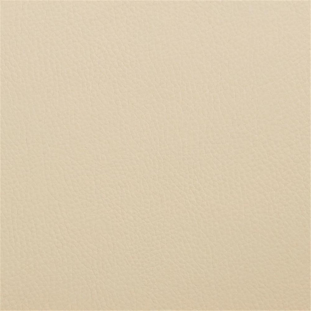 Armen Living Karter 25-33" Faux Leather & Metal Bar Stool in Cream/Walnut