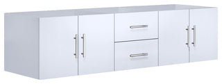 Geneva Transitional Glossy White 72" Vanity Cabinet Only