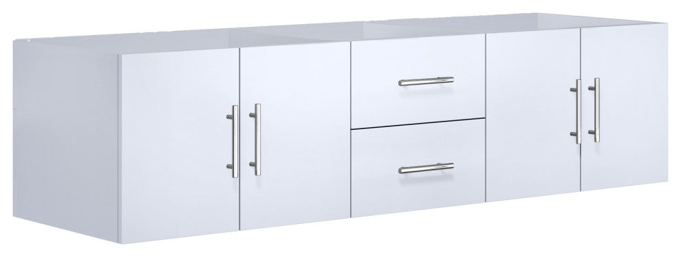 Geneva Transitional Glossy White 72" Vanity Cabinet Only