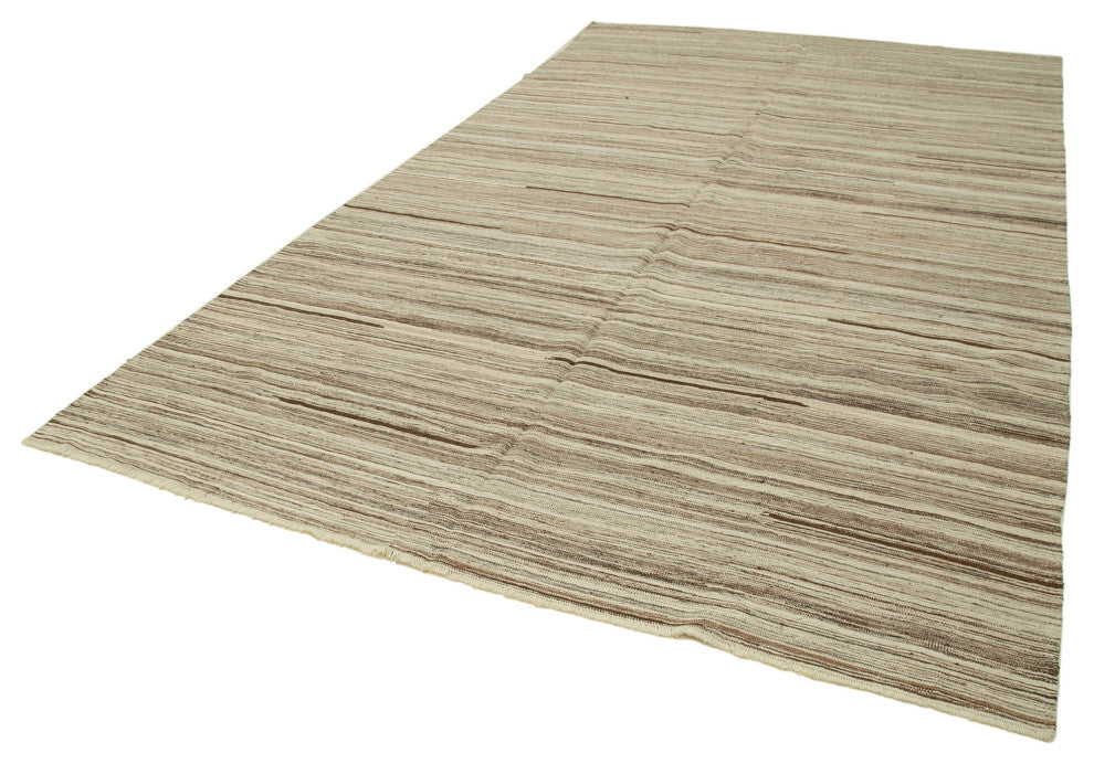 Rug N Carpet - Handmade Turkish 8' 1'' x 13' 9'' Modern Design Wool Kilim Rug