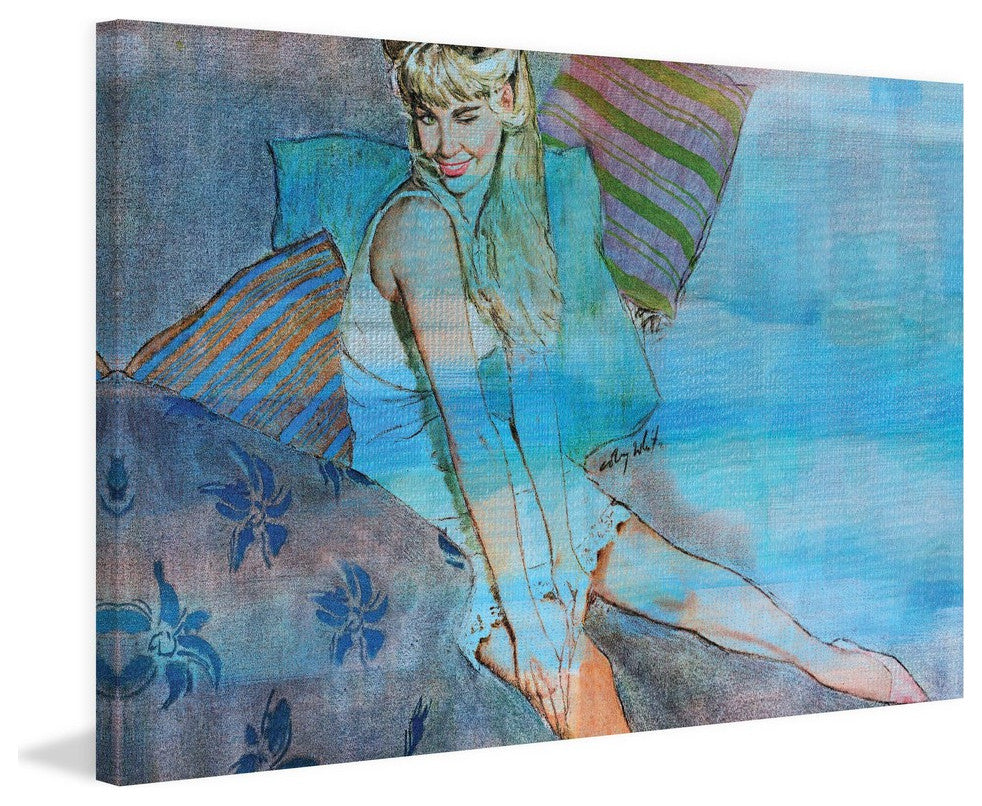 "Flirty Wink" Print on Canvas, 18"x12"