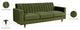 Lola Velvet Upholstered Sofa, Olive