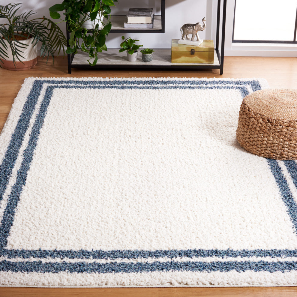 Safavieh Himalaya Collection CLC100A Rug, Ivory/Blue, 5'3" X 7'6"