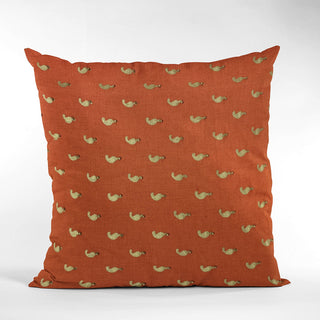 Plutus Red Beaded Motif Luxury Throw Pillow, 26"x26"