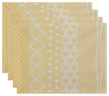 18"x14" Pattern Stripe Placemats, Set of 4, Yellow