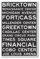 Detroit Signs - NEW World Travel City Train Station Street Sign POSTER
