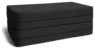 Zipline Big Kids Modular Sofa and Ottoman, Black