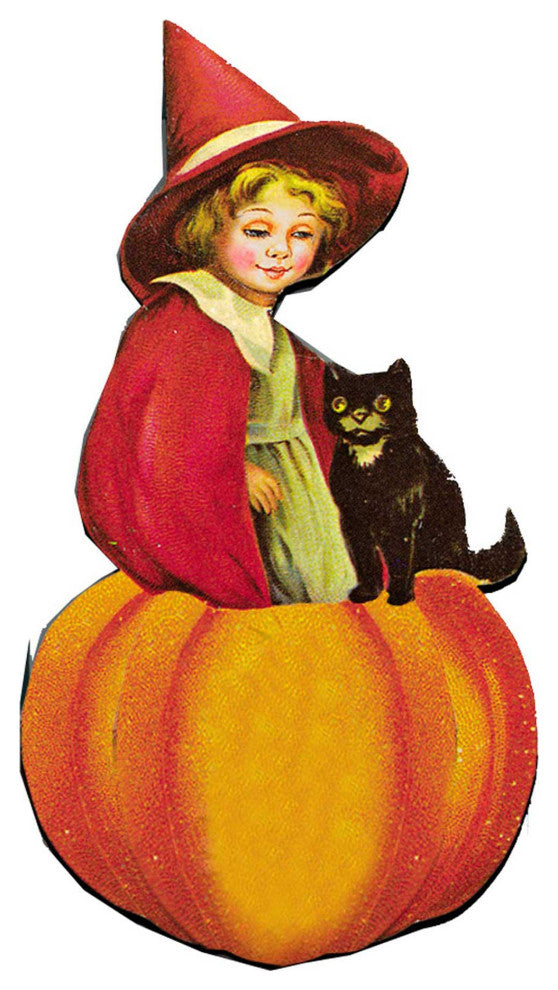Pumpkin Fairy Wooden Door Hanger