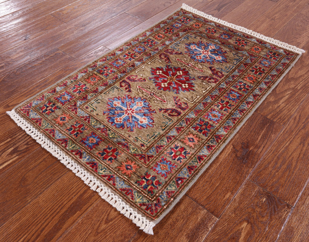 2' 0" X 3' 0" Handmade Super Kazak Wool Rug Q10272