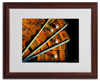 'Mad For Mahjong' Matted Framed Canvas Art by Lois Bryan