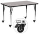 Mobile 24''Wx60''L Gray Hp Laminate Activity Table-Adjustable Legs