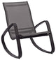Traveler Rocking Outdoor Patio Mesh Sling Lounge Chair, Black Black