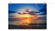 Sunset at Breakwater Lighthouse Coastal Landscape Unframed Wall Art Print, 18" X 24"