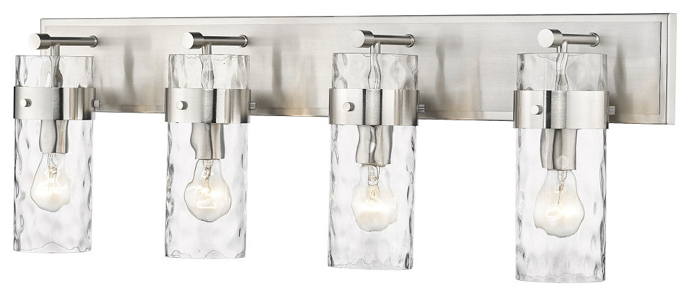 Zlite 3035-4V-BN 4-Light Vanity, Clear