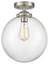X-Large Beacon 1-Light Semi-Flush Mount, Brushed Satin Nickel, Seedy