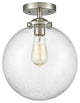 X-Large Beacon 1-Light Semi-Flush Mount, Brushed Satin Nickel, Seedy
