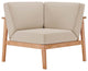 Sedona Outdoor Patio Eucalyptus Wood Sectional Sofa Corner Chair - Natural Taupe