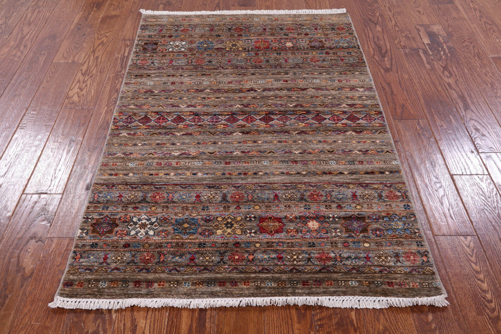 Super Kazak Khorjin Hand-Knotted Rug 3' 5" X 5' 1" Q10044