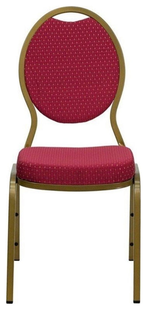 Flash Furniture Hercules Teardrop Back Stacking Chair with in Burgundy