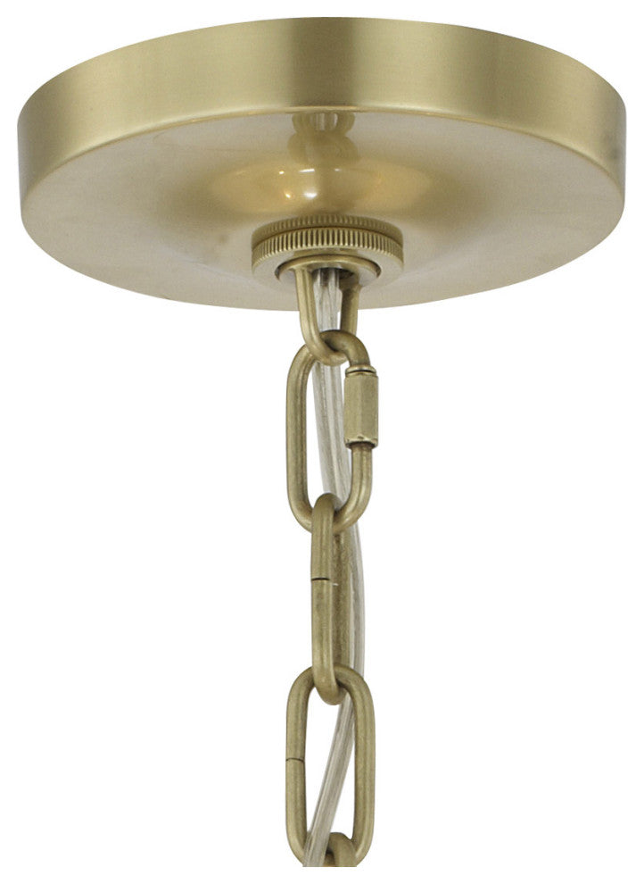 Crystorama 8864-AG, 4-Light Chandelier, Aged Brass