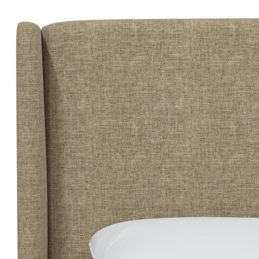 Maxwell King Square Wingback Bed, Zuma Linen
