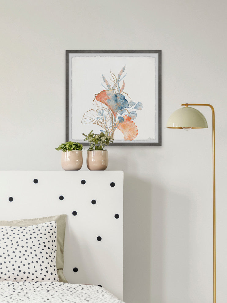 "Seaweed Bouquet" Framed Painting Print, 24x24