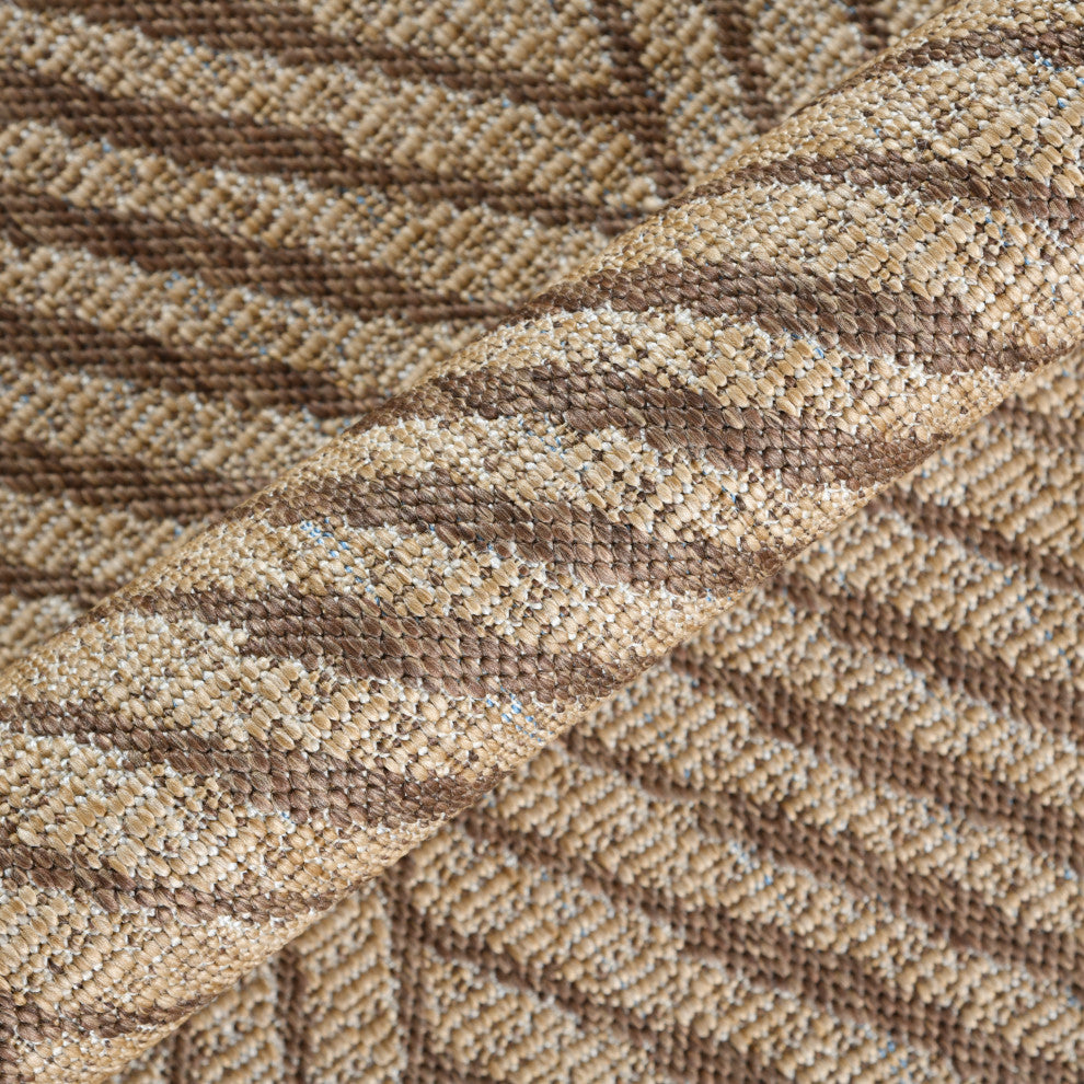 Maryland Abbel Indoor/Outdoor Area Rug, Beige, 6'6" x 9'10", Geometric