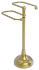 Free Standing Two Arm Guest Towel Holder, Satin Brass