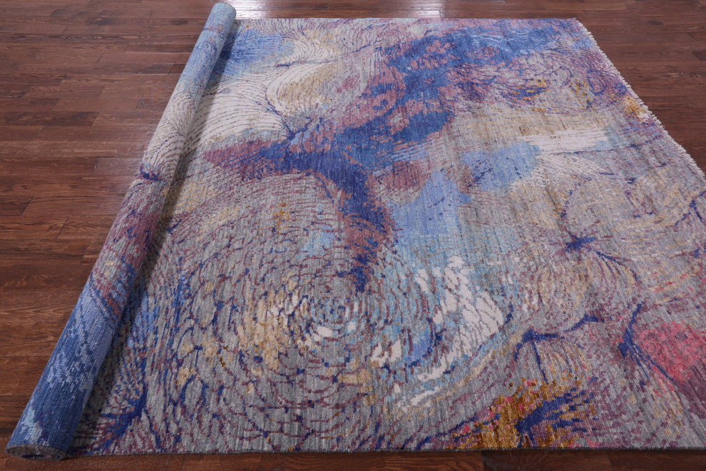 Modern Handmade Wool Rug 9' 3" X 11' 11" Q9396