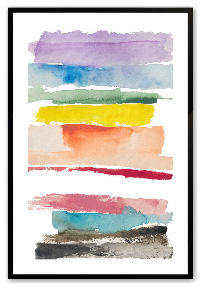 Satin Black 24" x 36" Color Carnival Framed Print