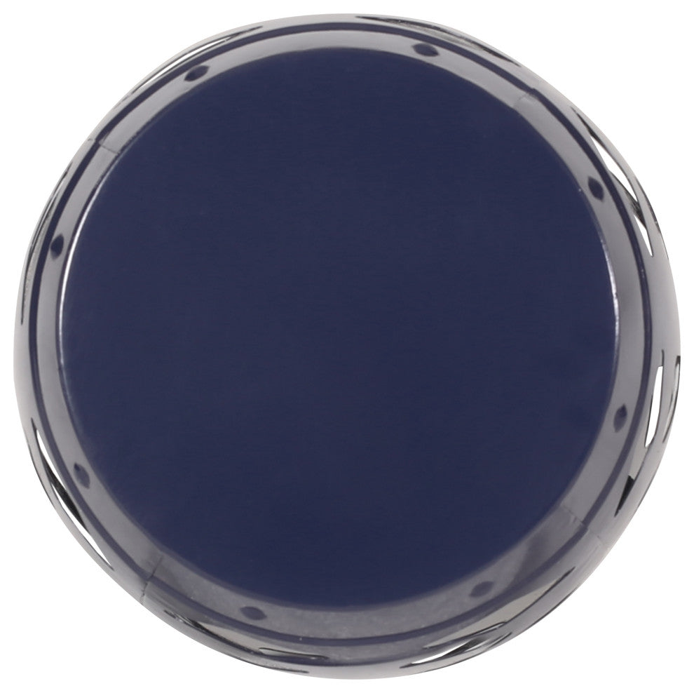 Carey Outdoor Metal Side Tables, 2-Piece Set, Navy Blue