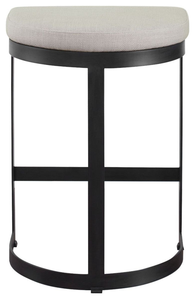 Uttermost Ivanna Black Iron Counter Stool