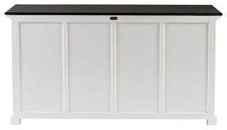 Classic White and Black Halifax Contrast Buffet with 4 Baskets