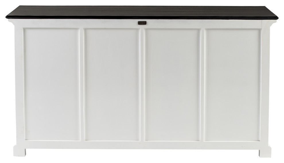 Classic White and Black Halifax Contrast Buffet with 4 Baskets