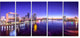 "Jacksonville, Florida City" Cityscape Canvas Photo Print, 5 Panels, 60"x28"