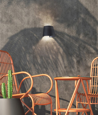 Cone, Marine Grade Outdoor Sconce, Color Tuning LED, Black